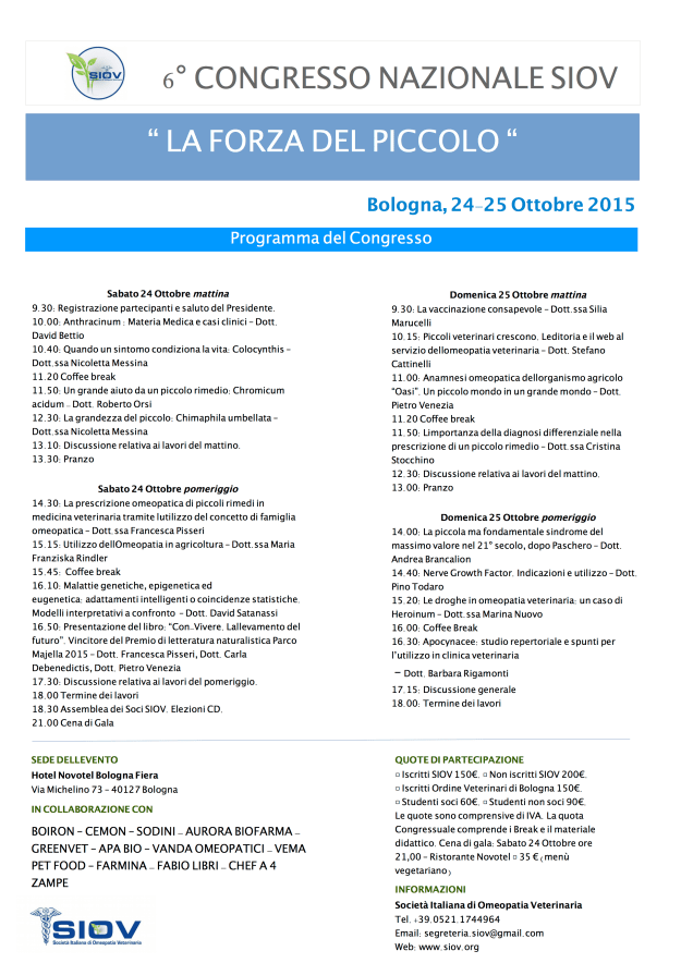 Brochure congresso SIOV 2015