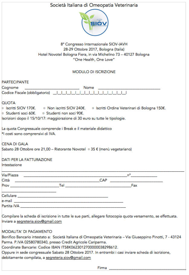 Scheda iscrizione BOLOGNA_2017